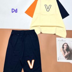 Đồ bộ quần lửng áo tay ngắn cổ tròn thuê chữ V - DBO4451