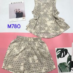 Đồ bộ mango mặc nhà quần đùi áo sát nách có nơ - DBO4452