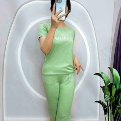 Đồ bộ thun cotton quần lửng áo tay ngắn in chữ GENERALS - DBO4459