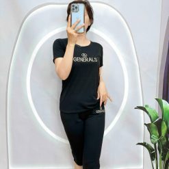 Đồ bộ thun cotton quần lửng áo tay ngắn in chữ GENERALS - DBO4459