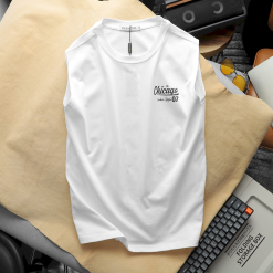 Áo Thun Nam Ba Lỗ Pack Horse In Chữ Chicago - AB513