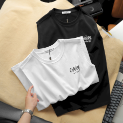 Áo Thun Nam Ba Lỗ Pack Horse In Chữ Chicago - AB513