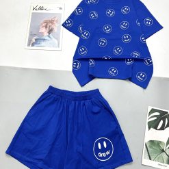 Đồ bộ quần đùi áo tay ngắn in nhiều hình mặt cười - DBO4473