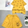 Đồ bộ quần đùi áo tay ngắn in nhiều hình mặt cười - DBO4473