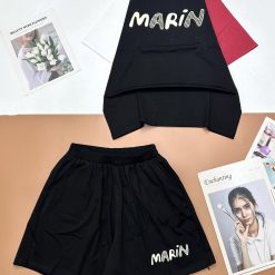 Đồ bộ quần đùi áo tay ngắn in chữ MARIN - DBO4480