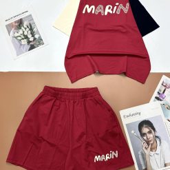 Đồ bộ quần đùi áo tay ngắn in chữ MARIN - DBO4480
