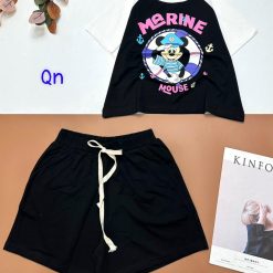 Đồ bộ quần đùi áo tay ngắn in chữ MARINE - DBO4482