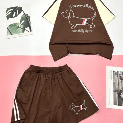 Đồ bộ quần đùi áo tay ngắn in hình chú chó - DBO4485