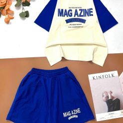 Đồ bộ quần đùi áo tay ngắn in MAG AZINE - DBO4487
