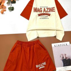 Đồ bộ quần đùi áo tay ngắn in MAG AZINE - DBO4487