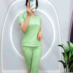 đồ bộ quần lỡ áo tay ngắn in chữ mickey mouse - DBO4493