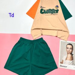 Đồ bộ quần đùi áo tay ngắn in chữ CURRY - DBO4497