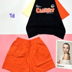 Đồ bộ quần đùi áo tay ngắn in chữ CURRY - DBO4497