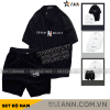 Set Bộ Nam Quần Short Thun Áo Cổ Tròn Ovesize In Chữ CEKLHT MARKET - SBN107