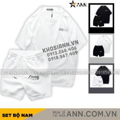 Set Bộ Nam Áo Thun Cổ Tròn Oversize In Chữ CLEGENDK Quần Short Thun - SBN108