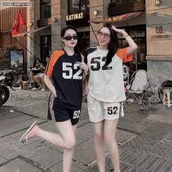 Đồ bộ quần đùi áo tay ngắn in số 52 - DBO4500