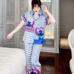 đồ bộ latin quần dài áo dài cô gấp in nhiều hình chữ to - DBO4505