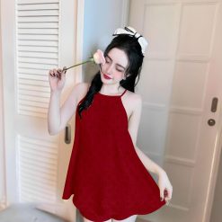 Đồ bộ vải tonl áo hai dây phủ quần - DBO4506