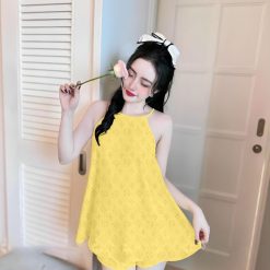 Đồ bộ vải tonl áo hai dây phủ quần - DBO4506