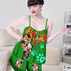 Đồ bộ quần đùi viền ống latin áo hai in hình dể thương - DBO4511