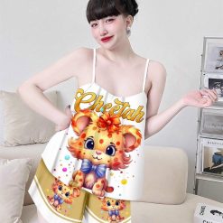 Đồ bộ quần đùi viền ống latin áo hai in hình dể thương - DBO4511