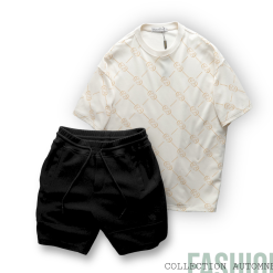 Set Bộ Nam Áo Cổ Tròn Pack Horse In Chữ AA Quần Short Thun Thể Thao - SBN112