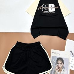 Đồ bộ quần đùi áo tay ngắn in chữ bB - DBO4539