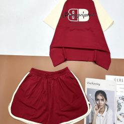 Đồ bộ quần đùi áo tay ngắn in chữ bB - DBO4539