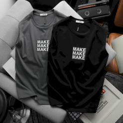 Áo Thun Ba Lỗ Nam Pack Horse In Chữ MAKE - AB517