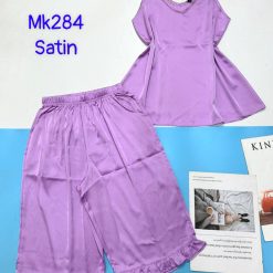 Đồ bộ satin quần lững áo 2 dây trơn - DBO4547