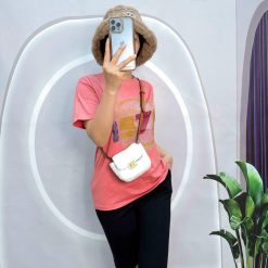 Đồ bộ quần lửng đen áo tay ngắn in số 197 - DBO4553