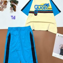 Đồ bộ quần lửng áo tay ngắn cổ tròn in hình cây dừa - DBO4568