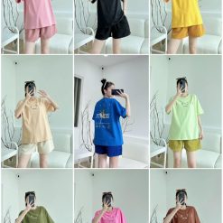 đồ bộ áo thun quần nhung form rộng in số 1972 - DBO4570