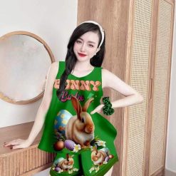 Đồ bộ mango siêu mát quần đùi áo ba lỗ in nhiều hình dễ thương - DBO4579