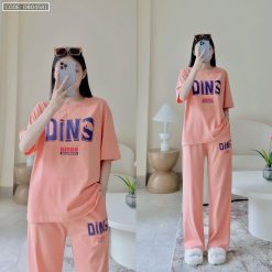 Đồ Bộ Quần Dài In Chữ DINS - DBO4581