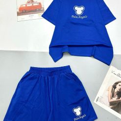 Đồ bộ thun nữ quần đùi áo tay ngắn in hình gấu nhỏ - DBO4586