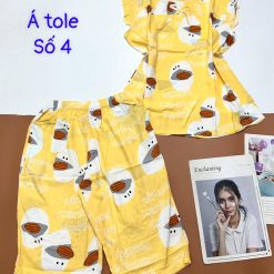 Đồ bộ tonl quần lửng áo sát nách bèo in hình con vật - DBO4588