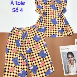 Đồ bộ tonl quần lửng áo sát nách bèo in hình con vật - DBO4588
