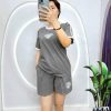 Đồ bộ thun cotton quần đùi áo tay ngắn in hình trái tim - DBO4604