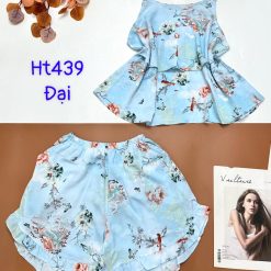 Đồ bộ mango siêu mát quần đùi áo hai dây - DBO4613