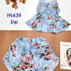 Đồ bộ mango siêu mát quần đùi áo hai dây - DBO4613