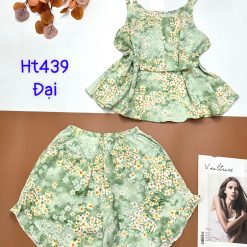 Đồ bộ mango siêu mát quần đùi áo hai dây - DBO4613