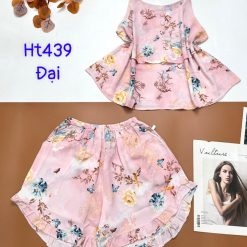 Đồ bộ mango siêu mát quần đùi áo hai dây - DBO4613