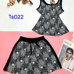 Đồ bộ quần đùi cột dây áo ba lỗ in nhiều hoạ tiết - DBO4617