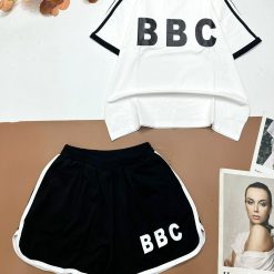 Đồ bộ quần đùi áo tay ngắn in chữ BBC - DBO4618