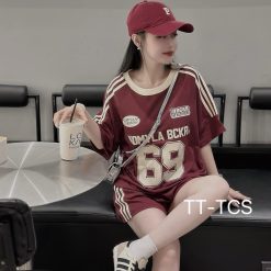 Đồ bộ quần đùi áo tay ngắn in số 69 - DBO4619