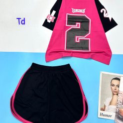 Đồ bộ quần đùi áo tay ngắn in số quần có line in số 2 lớn - DBO4623