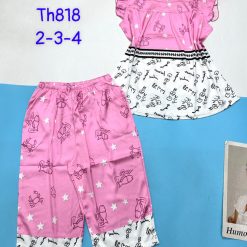 Đồ bộ vải tonl quần lửng áo sát nách bèo in nhiều hình - DBO4625