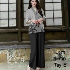 Đồ bộ lam mẫu bà lai đồ trung niên Có 2 size - DBO4635