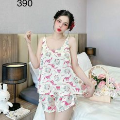 Đồ bộ quần đùi bèo áo dây mát nhiều hoạ tiết dễ thướng - DBO4636